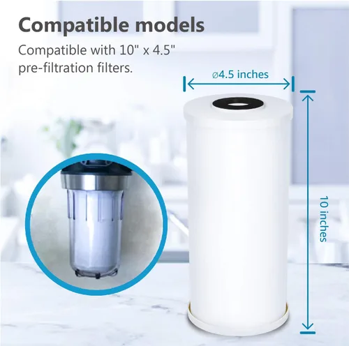Miniatura 4 de Waterspecialist FXHTC - Filtro de agua de carbono para toda la casa, repuesto para GE FXHTC, GXWH40L, GXWH35F, Culligan RFC-BBSA, plomero americano