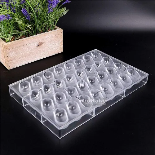 Miniatura 4 de 32 cavidades creativas ovaladas pastillas de purpurina forma de tableta PC policarbonato chocolate molde caramelo molde cubitos de hielo moldes DIY