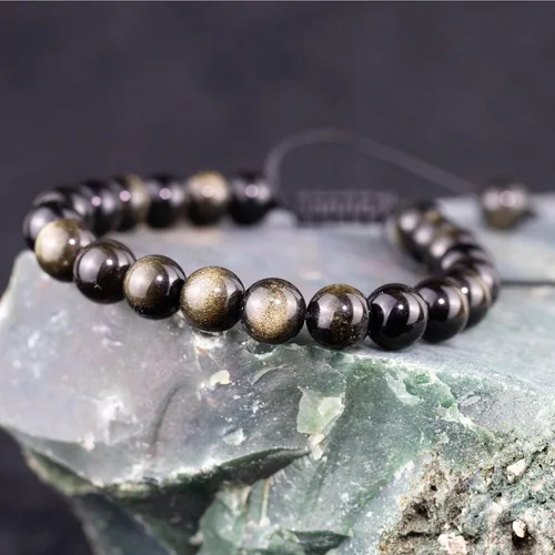 Miniatura 4 de DAZCOLO Pulsera de gemas hecha a mano con piedras preciosas de macramé ajustable de 0.315 in, cuentas redondas, cristales de cuarzo
