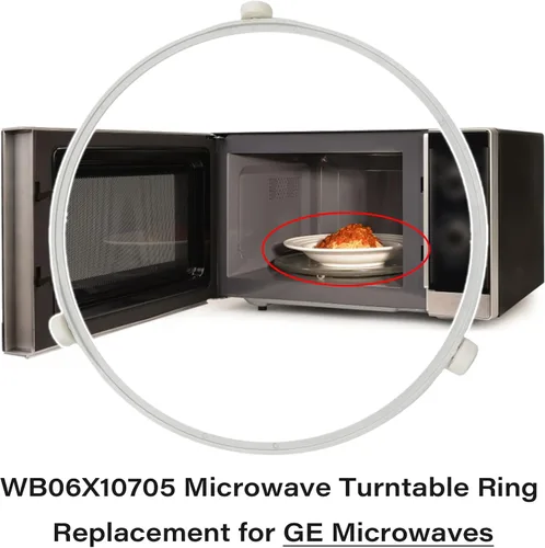 Miniatura 3 de Anillo giratorio de microondas WB06X10705 de 9.53 pulgadas para microondas GE, rodillo de anillo giratorio, soporte de bandeja de horno