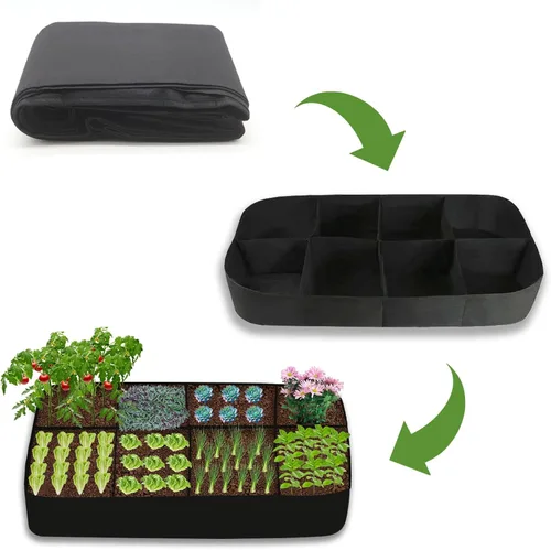 Miniatura 3 de Bolsas de cultivo de tela transpirable y duradera de 128 galones, macetas de tela no tejida resistentes de 3 x 6 pies para verduras y flores