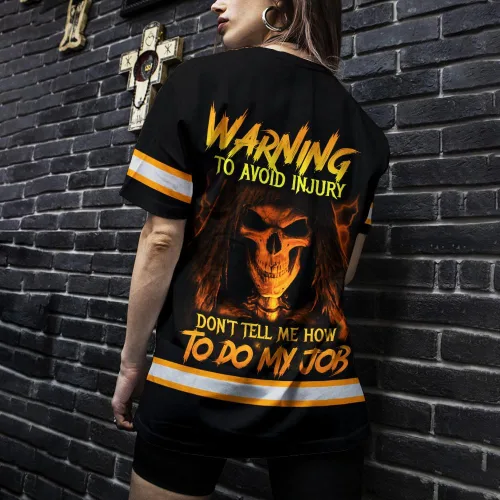 Miniatura 6 de Maddly Polo de alta visibilidad con diseño de calavera y bandera de Estados Unidos, ropa de trabajo patriótica con nombre personalizado para Camisa 4