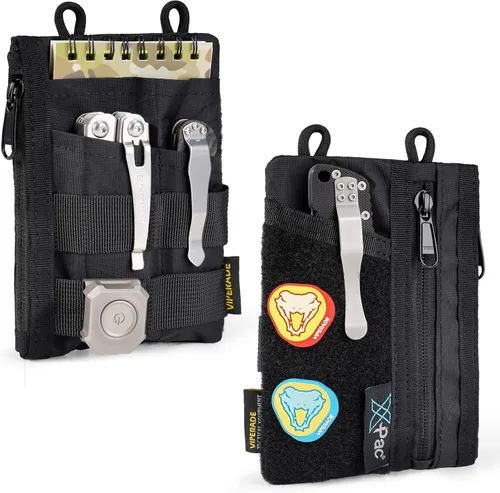 Miniatura 15 de VIPERADE VE18 EDC Bolsa, Organizador de Bolsillo para Hombres, Organizador de Bolsillo EDC, 3 Ranuras con 2 Bolsillos con Cremallera, Bolsa Caqui