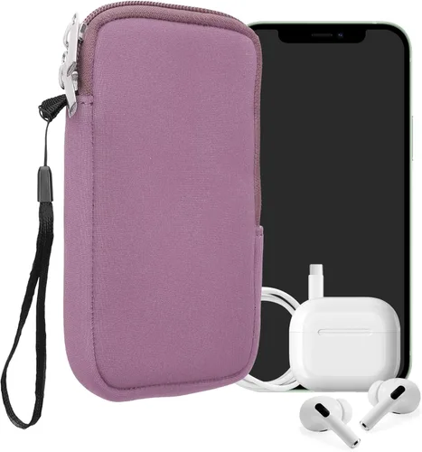 Miniatura 29 de kwmobile Funda universal para teléfono tamaño XS - 3,5/4 pulgadas - Funda de neopreno para teléfono inteligente con cremallera - Funda impermeable