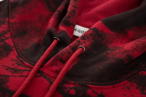 Miniatura 5 de KLIEGOU Sudadera con capucha de teñido anudado para hombre