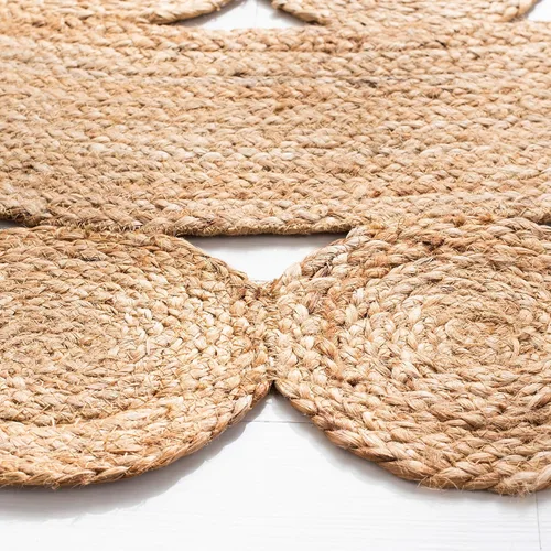 Miniatura 3 de SAFAVIEH Natural Fiber Round Collection NFB308A - Alfombra redonda de yute con encanto de campo bohemio hecho a mano de 3 pies