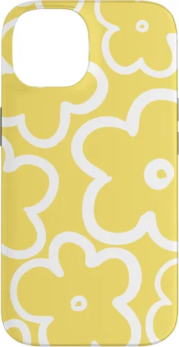 Miniatura 4 de iPhone 16 Cute Flower Pattern Wildflower Lemon Yellow and White Floral Case