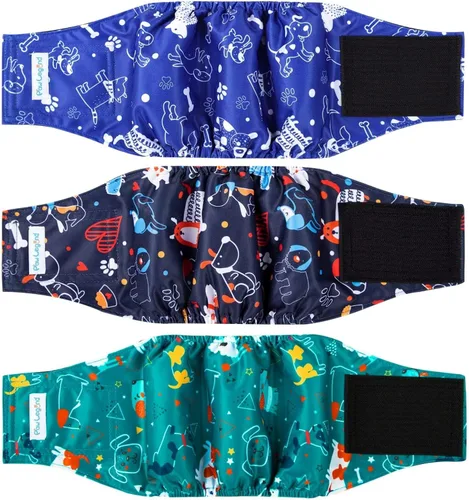 Miniatura 10 de Paw Legend - Pañales lavables para perro macho (3 unidades), L