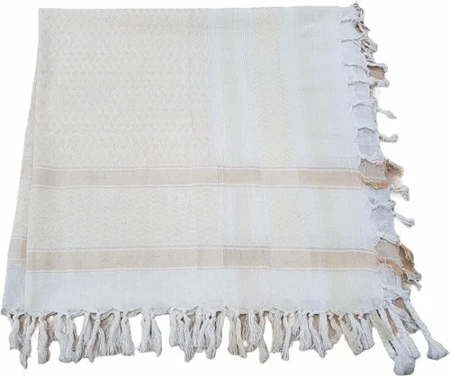 Miniatura 26 de Elu Bufanda Shemagh para hombre - Mujer/100% algodón militar Shemagh Keffiyeh Bufanda Arafat Tactical Desert Rave Bandana para la cabeza