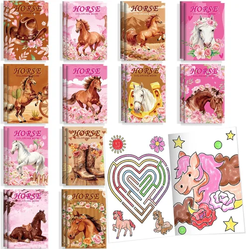 Miniatura 41 de BenLouis 24 piezas de libros para colorear mini de animales de granja, recuerdos de fiesta para niños, pequeños libros de actividades a granel