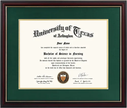 Miniatura 54 de GraduationMall Marco de diploma de certificado de 8.5 x 11, madera maciza y vidrio templado, acabado negro con ribete dorado