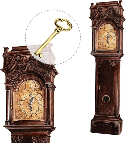 Miniatura 2 de KY-2AB y KY-3AB - Llaves de esqueleto de barril universales, acabado de latón antiguo, llaves de barril huecas para puertas de gabinete, cajones