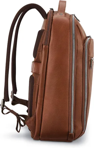 Miniatura 3 de Samsonite Mochila clásica de cuero, Coñac, Mochila clásica de cuero