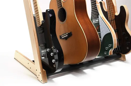 Miniatura 7 de Ruach GR-2 - Soporte y soporte personalizable para guitarras y estuches (5 vías), color abedul