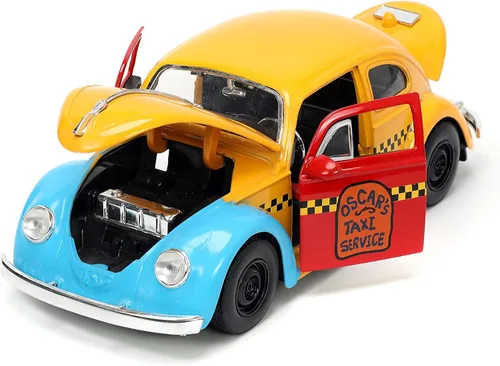 Miniatura 7 de Jada Sesame Street 1:24 1959 Volkswagen Beetle - Coche fundido a presión y figura de Oscar The Grouch de 2.75 pulgadas, juguetes para niños y adultos