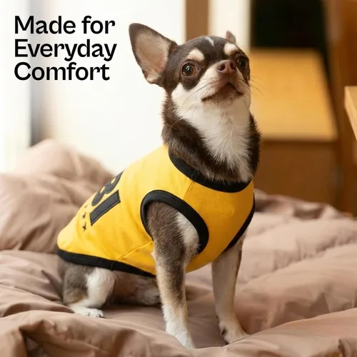 Miniatura 4 de Camiseta para Perro Parisian Pet - Camiseta Bordada FBI - 100% Algodón, Ropa Transpirable para Perros - Chaleco para Mascotas Sin Mangas - Camisas