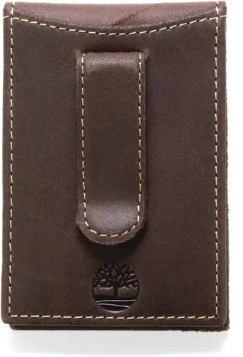 Timberland Cartera delgada de cuero con bolsillo frontal para tarjetas de crédito para hombre