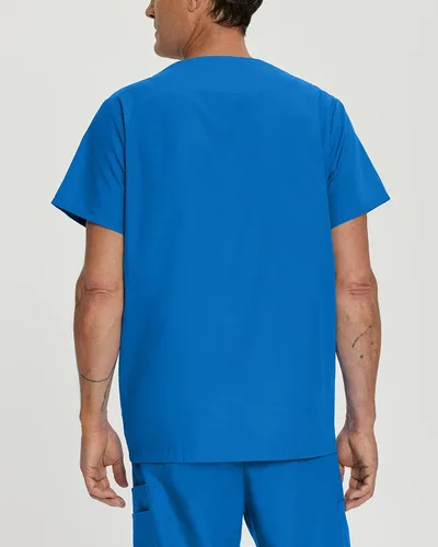 Miniatura 3 de Landau Essentials - Camiseta de 5 bolsillos con cuello en V y ajuste relajado para hombre 7489, Azul