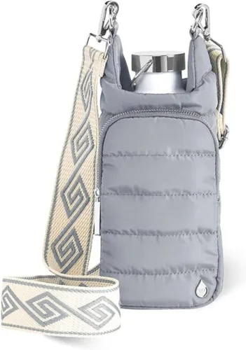 Miniatura 31 de WanderFull Original HydroBag Fits Up to 32 oz Water Bottle Holder with Strap – Hands-Free Crossbody Water Bottle Carrier Bag with Phone Pocket