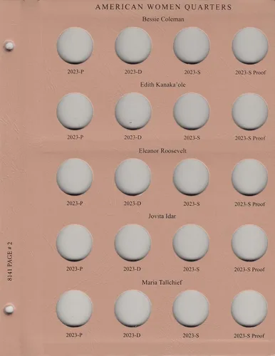 Miniatura 5 de Dansco Álbum de monedas de cuarto de mujer estadounidense 2022-2025 con prueba #8141 incluyendo funda