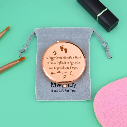 Miniatura 5 de Regalo para enfermera, regalo para partera y partera, espejo de maquillaje compacto Doula de agradecimiento para enfermera, regalo de agradecimiento