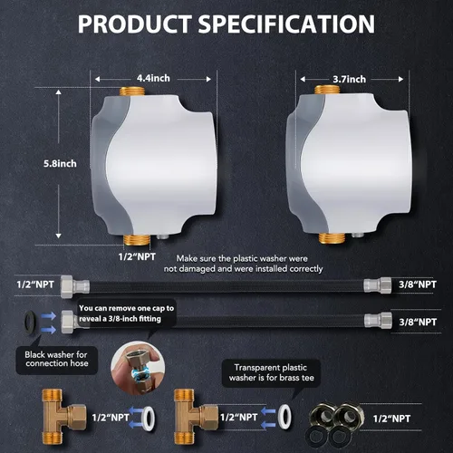 Miniatura 8 de HBS24-12E (Sin versión de extensión de 60 minutos) Bomba de sistema de recirculación de agua caliente instantánea inteligente con termostato