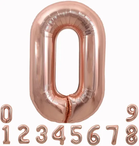 Miniatura 136 de TONIFUL 40 Inch Pastel Blue Number 8 Foil Balloons Large Mylar Foil Digital 8 Balloons for 8th Birthday, Gender Neutral Party, Baby Shower, Oro rosa