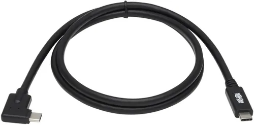 Miniatura 3 de Tripp Lite Cable USB C USB 3.2 Gen 2 en ángulo recto 100W PD Carga M/M 1M (U420-01M-G25ARA)
