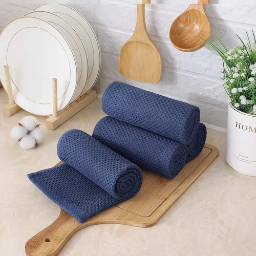Miniatura 366 de Kitinjoy - Paños de cocina de 100 % algodón, tela de tejido gofrado, paño de limpieza ultrasuave, absorbente y de secado rápido. Beige