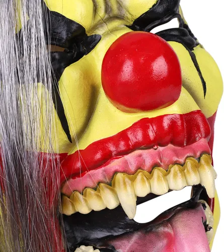 Miniatura 6 de Máscara de payaso de terror, máscara de payaso malvado de miedo, disfraz de Halloween, espeluznante diablo, zombi, fantasma, mueca de fantasma