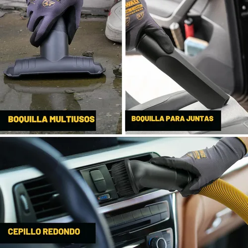 Miniatura 8 de DEWALT STEALTHSONIC - Aspiradora para tienda en seco y húmedo de 5 galones, 4 HP con 6 bolsas de polvo, ultra silenciosa, de acero inoxidable