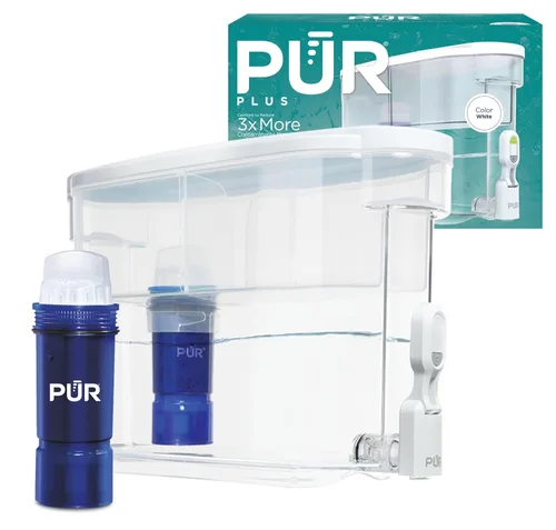 Miniatura 9 de PUR Dispensador de jarra con filtro de agua clásico, 30 tazas, transparente Blanco