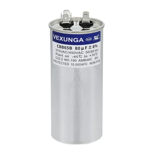 Miniatura 42 de VEXUNGA - 25/5 uF 25+5 MFD 370V o 440V Condensadores redondos de arranque dual 25 5 uF 370 440 Volt VAC CBB65 Condensadores para acondicionador