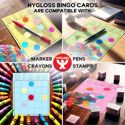 Miniatura 3 de Hygloss Productos Tarjetas de bingo en blanco para escribir - Paquete de 36 hojas de bingo de tamaño grande desechables - Actividades para aulas