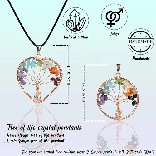 Miniatura 2 de Árbol de la vida con gema de labradorita, árbol de la vida, árbol de dinero, árbol de piedra verde, árbol de chakras, regalo hecho a mano, árbol