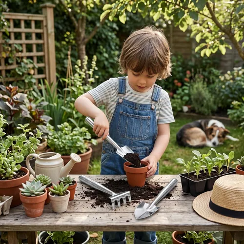 Miniatura 2 de Mini juego de herramientas de jardinería, kit de cuidado de plantas de interior de acero inoxidable con rastrillo de pala para plantas en maceta