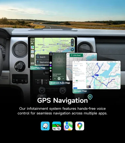 Miniatura 8 de 11.5 '' coche Radios estéreo actualización para Ford F150 2009 2010 2011 2012 con Carplay inalámbrico/Android auto/pantalla táctil/navegación GPS/HD