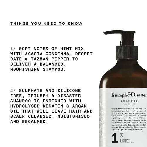 Miniatura 2 de TRIUMPH & DISASTER Champú, limpieza profunda: calma e hidrata el cabello y el cuero cabelludo sensibles, secos y dañados con queratina