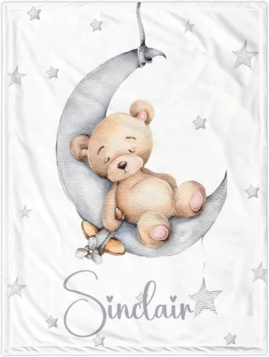 Manta de bebé personalizada para niñas y niños, manta de bebé personalizada con nombre, mantas de regalo personalizadas súper suaves para niños,