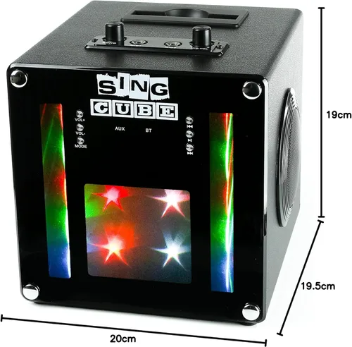 Miniatura 12 de Luces recargables de la máquina del karaoke del bluetooth y dos micrófonos, 5W (SINGCUBE01)