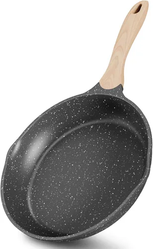 Miniatura 4 de JEETEE Juego de sartenes antiadherentes, juego de sartén antiadherente para tortilla de 3 piezas, 8, 9.5, 11 pulgadas, sartén antiadherente de Gris