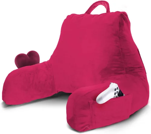 Miniatura 53 de Nestl Almohada de lectura para niños y adolescentes con espuma viscoelástica triturada, almohadas de respaldo para leer, ver y jugar, uso