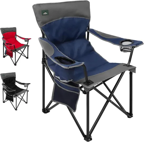 Miniatura 8 de Northroad Silla plegable de campamento resistente para exteriores, silla plegable de hasta 300 libras para senderismo, picnic, patio, playa, pesca