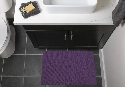 Miniatura 2 de DII Alfombra de baño de palomitas de maíz, 17x24, berenjena