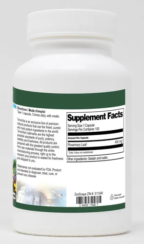 Miniatura 2 de Terravita Hoja de romero - 450 mg (100 Cápsulas, ZIN: 511548)