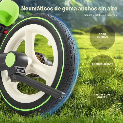 Miniatura 4 de JMMD Bicicleta 6 en 1 para niños de 18 a 60 meses, bicicleta de equilibrio plegable de 12 pulgadas con ruedas de entrenamiento, pedales, frenos