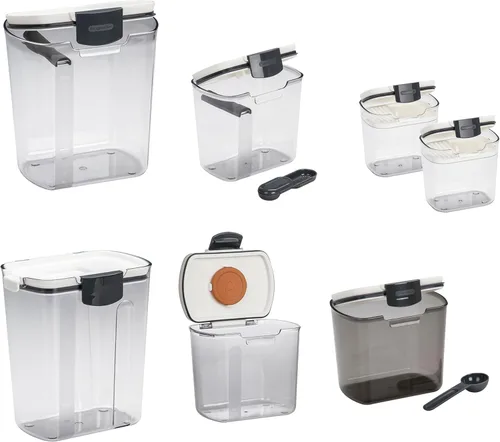 Progressive ProKeeper Baker's - Juego de recipientes herméticos de almacenamiento de cocina para harina, azúcar y más, mantiene los ingredientes