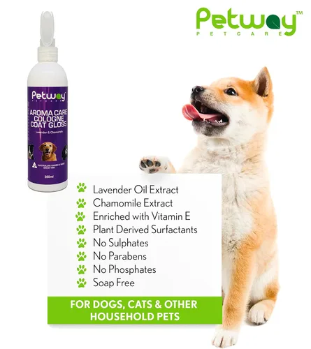 Miniatura 3 de Petway Petcare - Spray de colonia para perros y cachorros, larga duración, lavanda y manzanilla para el cuidado del aroma del abrigo brillante