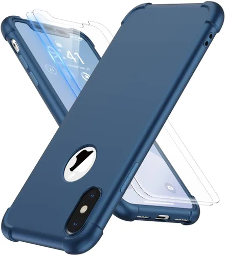 Miniatura 18 de ORETECH Funda para iPhone XR, con [2 x Protectores de Pantalla] [Prueba de Caídas de Grado Militar de 10 Pies] [Protección de Cámara] 360° A Prueba