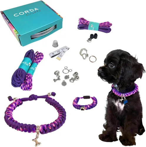 Miniatura 8 de CORDA Crafts - Kit de cuerda de paracaídas - Accesorios completos para hacer collar de perro y pulsera a juego del dueño - Tutorial en video fácil